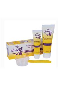 Vivet Tüy Sarartıcı Krem 3lü Set Aktivatör Krem 35 Ml + Tüy Sarartıcı Krem 70 Ml + Karıştırma Kabı