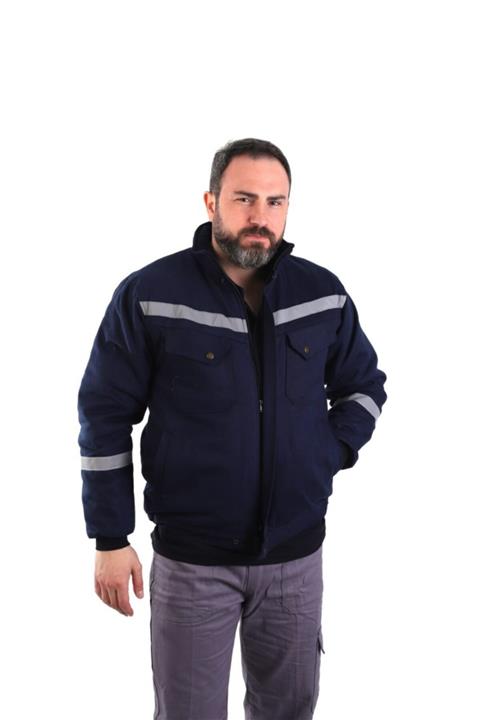 ESERIS Eser - 7-7 Gabardin Içi Polarlı Mont - Lacivert