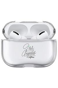 Apple Airpods Pro Uyumlu Kılıf Desenli Şeffaf Sert Kapak - California.