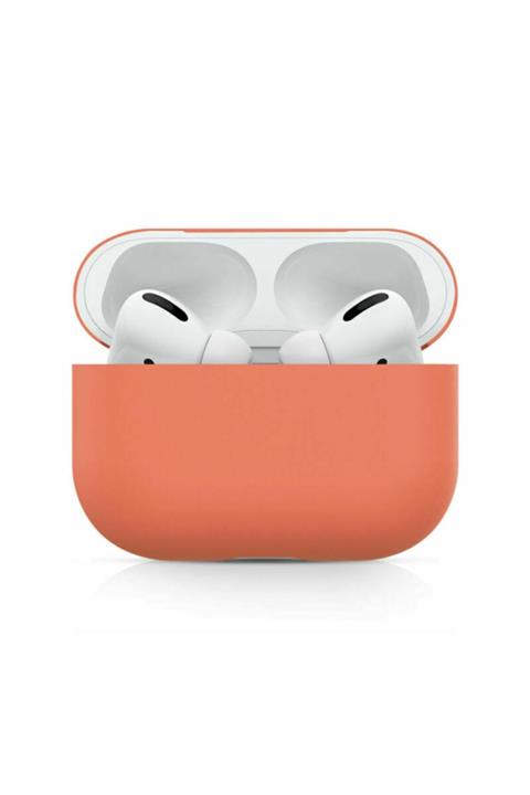 Bilişim Aksesuar Apple Airpods Pro Kılıf Ince Slim Zar Silikon Turuncu