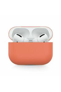 Bilişim Aksesuar Apple Airpods Pro Kılıf Ince Slim Zar Silikon Turuncu