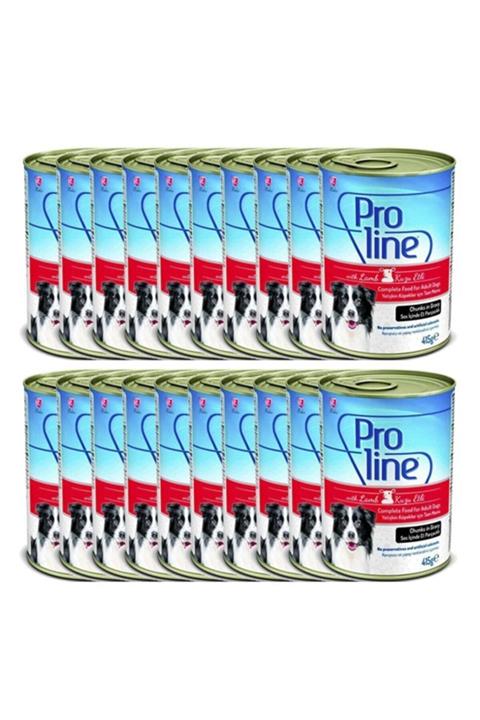 Pro Line Kuzu Etli Konserve Köpek Maması 415 gr x 20 Adet