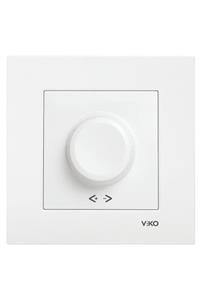 VİKO - Karre-meridian Beyaz R Dimmer Rl 600w Mekanizma Karre Cerçeve Dahil