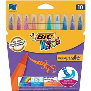 Bic Kids Visaquarelle Fırça Uçlu Keçeli Boya Kalemi 10 Renk