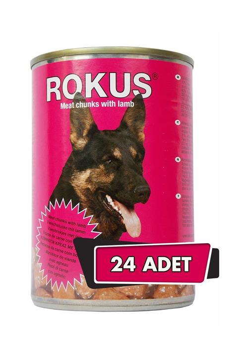 Rokus Kuzu Etli Köpek Konservesi 24lu
