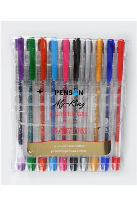 Pensan My-kıng Simli Jel Kalem 12'li Set