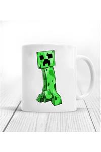 MINECRAFT Creeper Beyaz Porselen Kupa Bardak