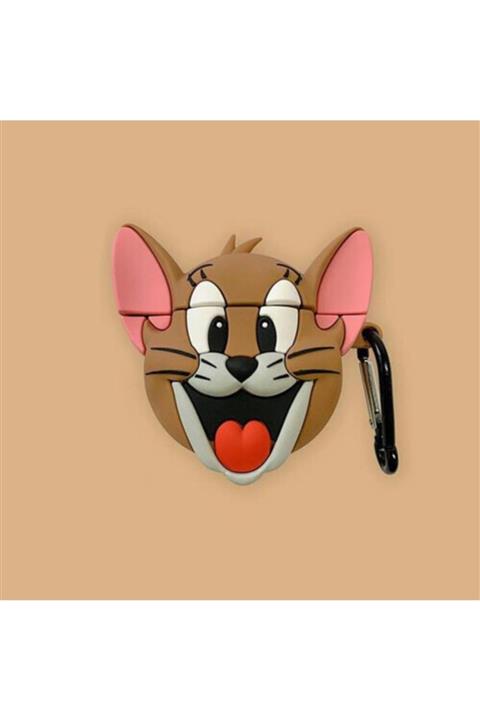 Bilişim Aksesuar Sevimli Tasarım Jerry Mouse Kılıf Apple Airpods Kılıf 1 2 Nesil Uyumlu