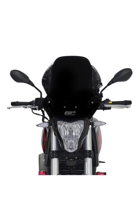 GP KOMPOZİT Benelli Bn 251 2017-2019 Uyumlu Ön Cam Siyah 42 Cm