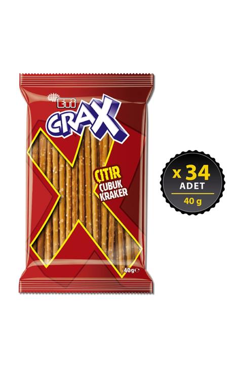 Eti Crax Sade Çubuk Kraker 40 g x 34 Adet