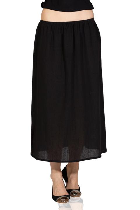 Eliş Şile Bezi Uzun Şile Bezi Etek Astarı Siyah