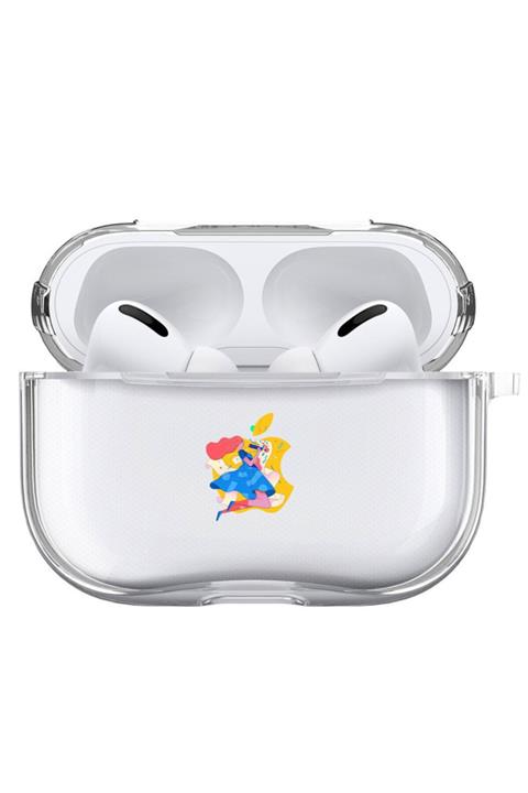 cupcase Apple Airpods Pro Kılıfı Desen Tasarımlı Şeffaf Sert Kapak - Peri.
