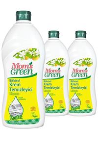 Mom's Green 3'lü Set Bitkisel Krem Temizleyici Mutfak - Limon 900 ml X3 Adet