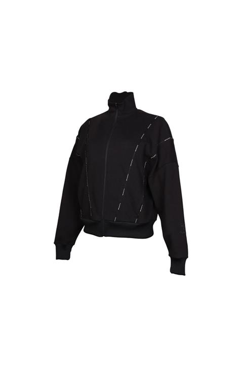 HUMMEL Kadın Siyah Acton Fermuarlı Sweatshirt