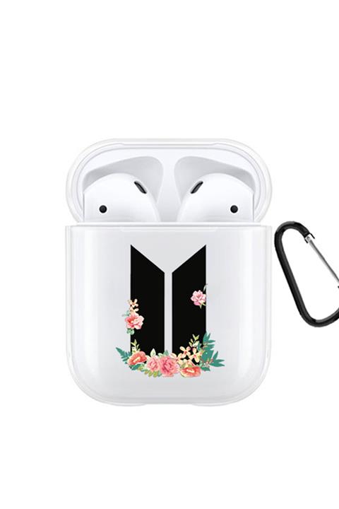 POFHİ Beyaz Bts Tasarımlı Silikon Airpods Kılıfı