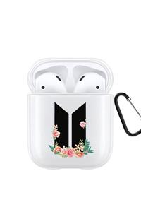 POFHİ Beyaz Bts Tasarımlı Silikon Airpods Kılıfı