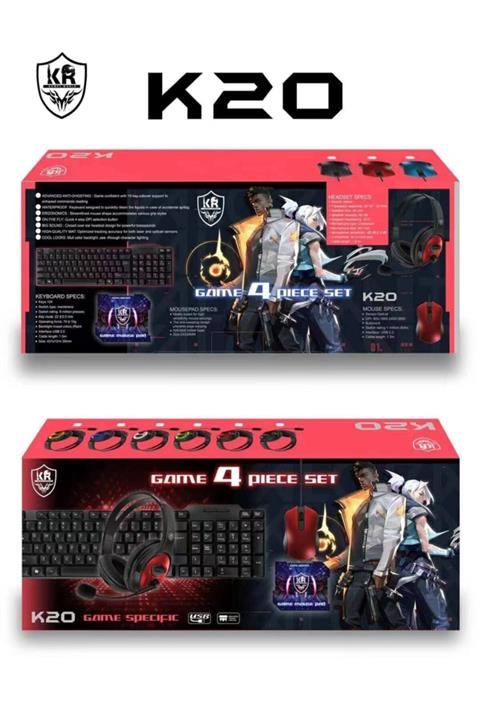 BCA K20 Oyuncu Gamer Seti Klavye+mouse+kulaklık+mouse Pad