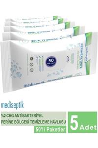 Medcover Mediseptik %2 Chg Antibakteriyel Perine Temizleme Havlusu 50'li - 5 Adet