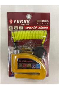 World Class Locks 110 Db Sarı Alarmlı Disk Kilidi (hatırlatıcı Kablo Hediye)