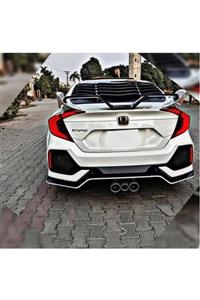 stuning Honda Civic Fc5 Komple Arka Cam Vizörü Mat Siyah 2016-2020