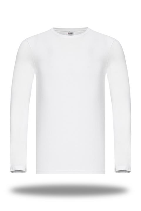 FSM1453 Erkek Beyaz Uzun Kollu Fanila T-shırt