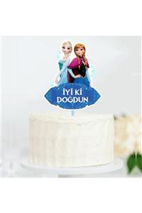 Masal Şekerleme Frozen Elsa Pasta Üzeri Süsü