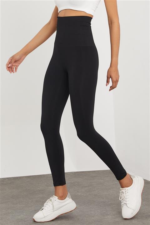 MRS.MODA Toparlayıcı Ve Incelten Etkili Kaydırmaz Lastikli Süper Yüksek Bel Korse Tayt