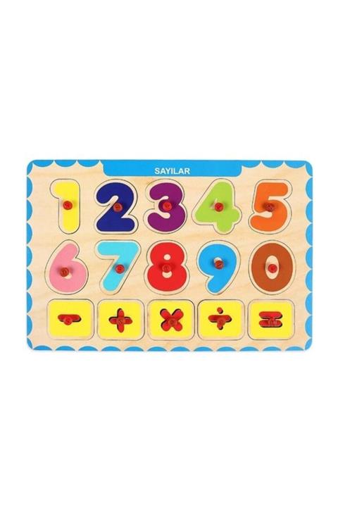 Anıt Maket Maketçiniz Ahşap Tutmalı Eğitici Yapboz Sayılar