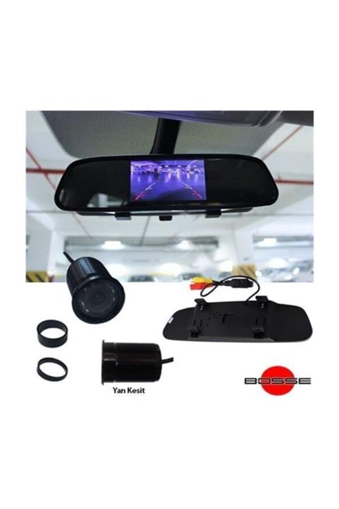 Marka Carub Kameralı Park Sensörü Aynadan Ekranlı Renkli Gece Görüşlü