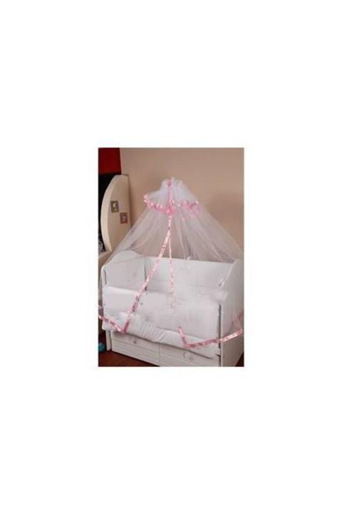 PrestijMagaza Prestijmağaza Bebek Beşik Cibinliği&tülü( Kalın Şerit Pembe)+cibinlik Aparatı
