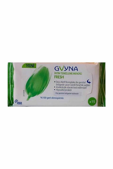Gvyna Intim Temizleme Mendil Fresh (GENİTAL BÖLGE İÇİN) 15 Adet