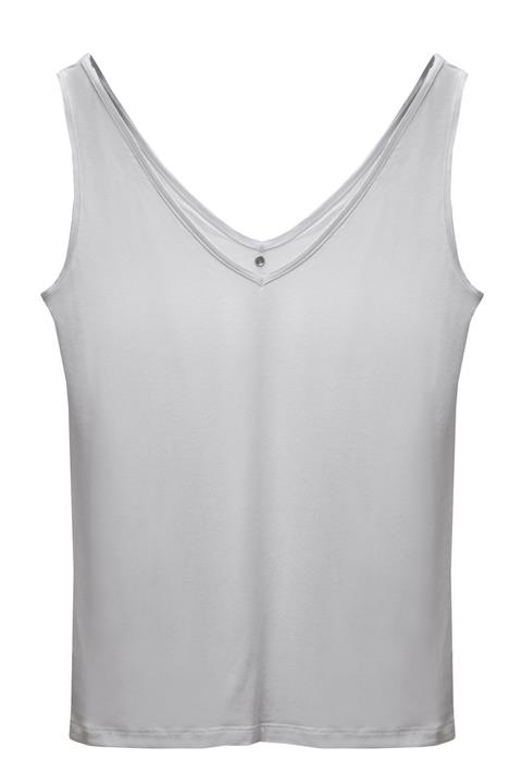 BASIC&CO Alexa Beyaz V Yaka Viskon Basic Atlet