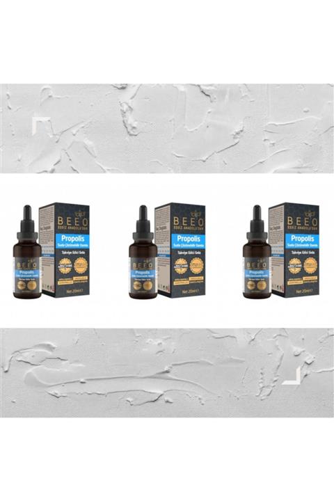 BEE'O 3 Adet 20ml Suda Çözünür Propolis Damla