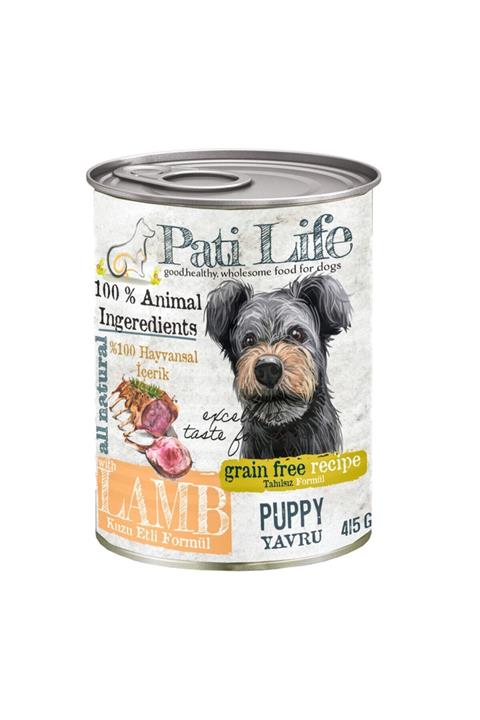 Pati Life 24'lü Patilife 415 Gr Yavru ( Kuzu Etli ) Mama 24 Adet Yaş Konserve Köpek Maması