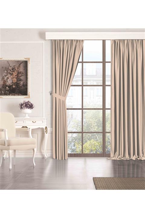 Perle Quartz Blackout Series Koyu Krem Rengi Karartma Güneşlik Perde