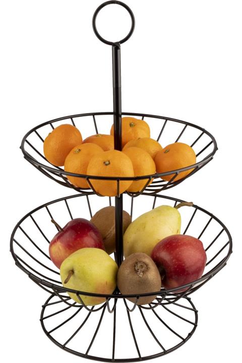 mottodeco 2 Katlı Metal Meyvelik Sunumluk
