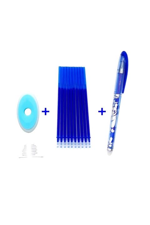 armex Silinebilir Uçan Jel Tükenmez Kalem Ve 10 Adet Yedek 0.5 Mm Iğne Uçlu Silgi