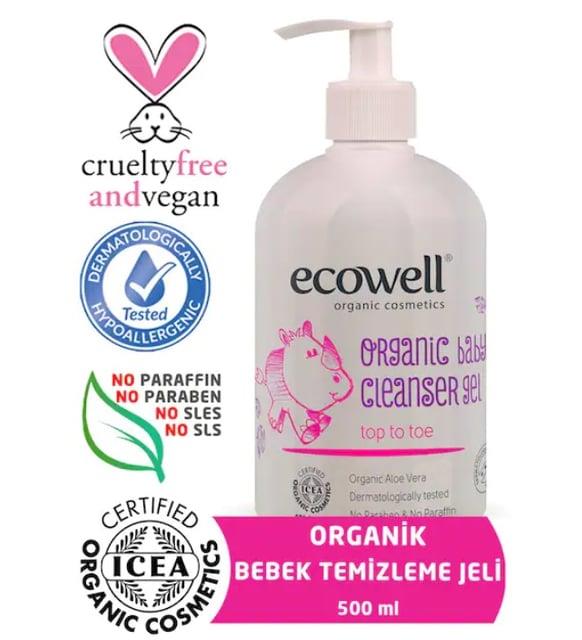 Ecowell Organıc Bebek Temizleme Jeli - 500 ml