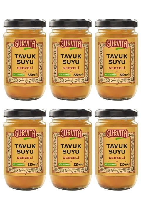 Gurvita Tavuk Suyu Sebzeli 320 ml 6 lı