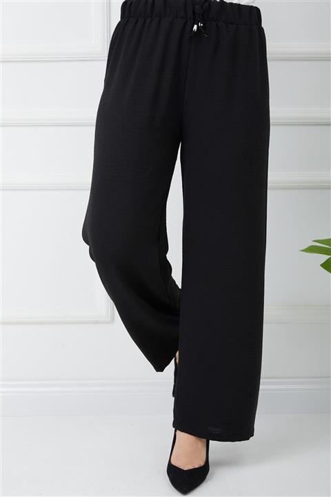Bayanca Moda Kadın Tesettür Airobin Kumaş Bol Paça Pantolon
