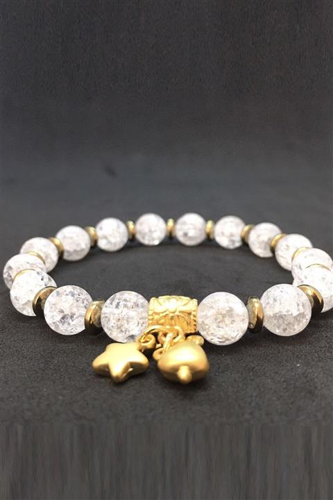 Kamus Necef & Hematit Doğal Taş Bayan Bileklik (8 Mm)