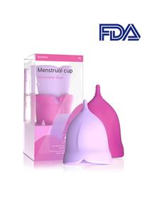 mothersmart Femometer® Rose 2'li Adet Kabı-regl Kabı-medikal Sınıf Silikon Menstrual Cup-tampon (A B EBAT)