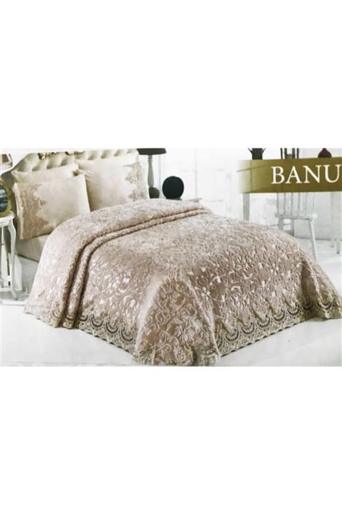 GOLDEN HOME Dantelli Battaniye Seti (cappuccino)