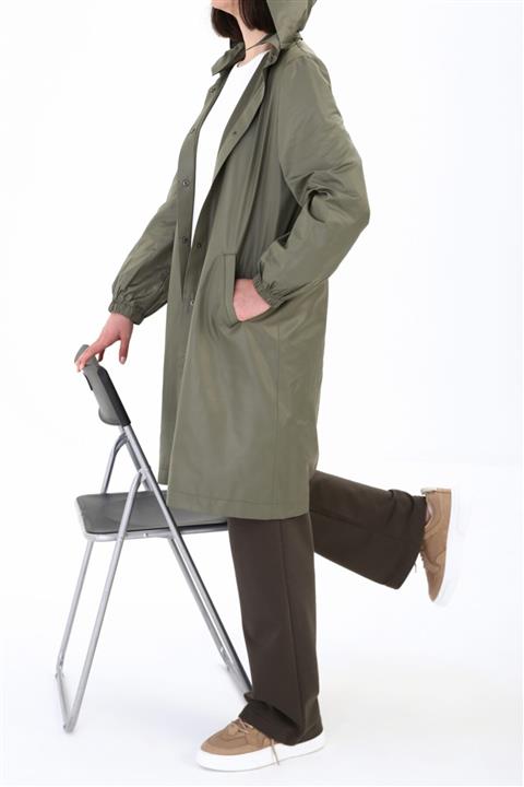 ALLDAY Haki Kapüşon Detaylı Yağmurluk
