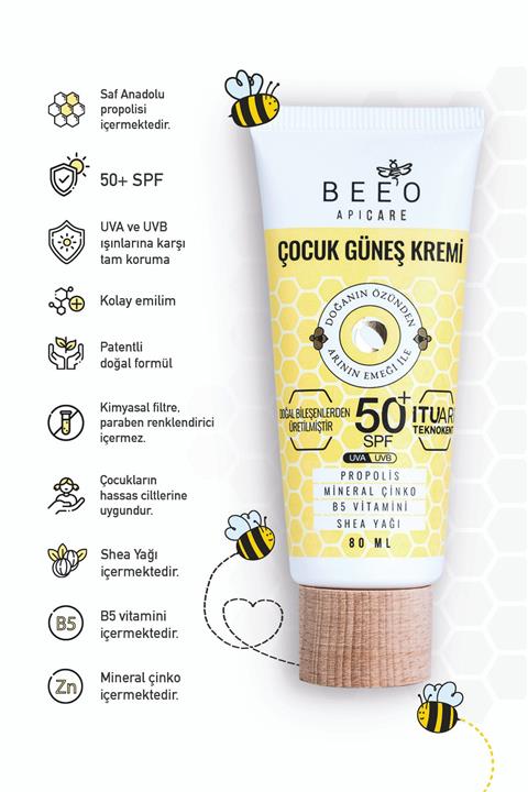 BEE'O Apicare Propolisli Çocuk Güneş Kremi