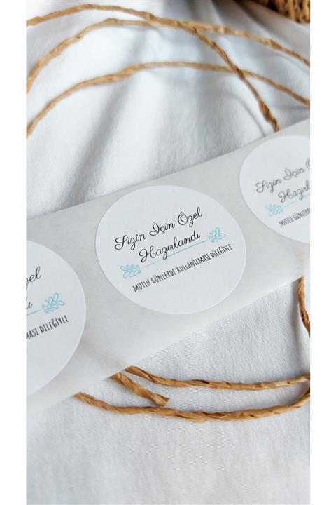 Çikoleyt Design Yapışkanlı Etiket - Sizin Için Özel Hazırlandı (4 Cm) 50 Adet