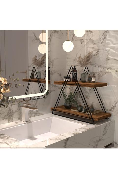 Magic Kitchen Üçgen Masa Servis Rafı Dekoratif Mutfak Banyo Düzenleyici