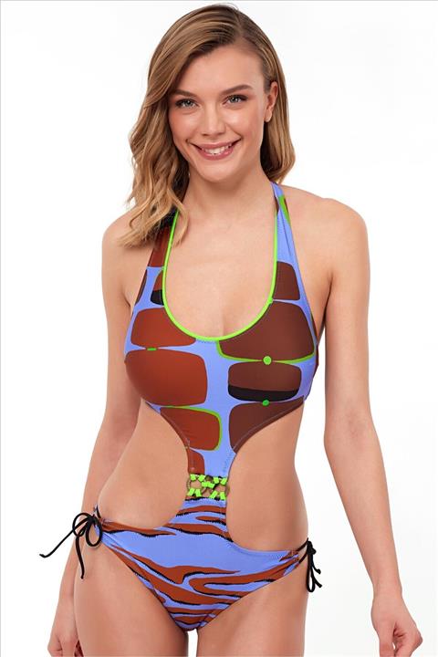 AYYILDIZ Kadın Mor Aksesuarlı Mayokini 1114