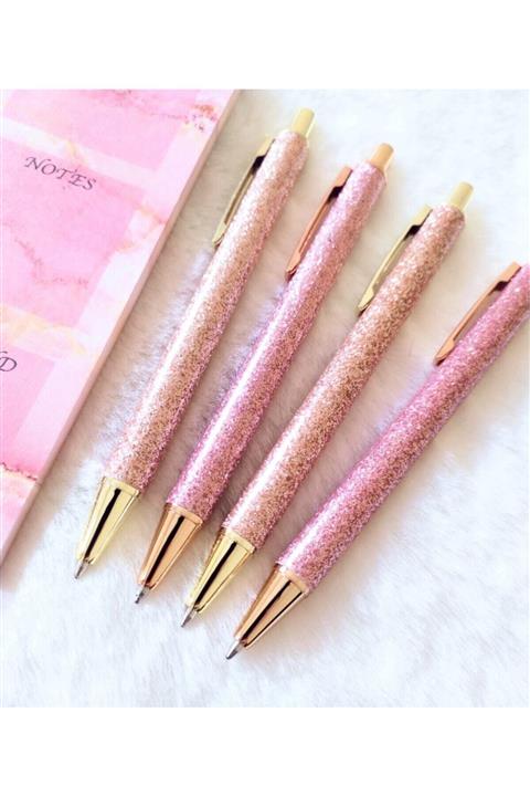 Pembe Çarşı Simli Tükenmez Kalem 1 Adet