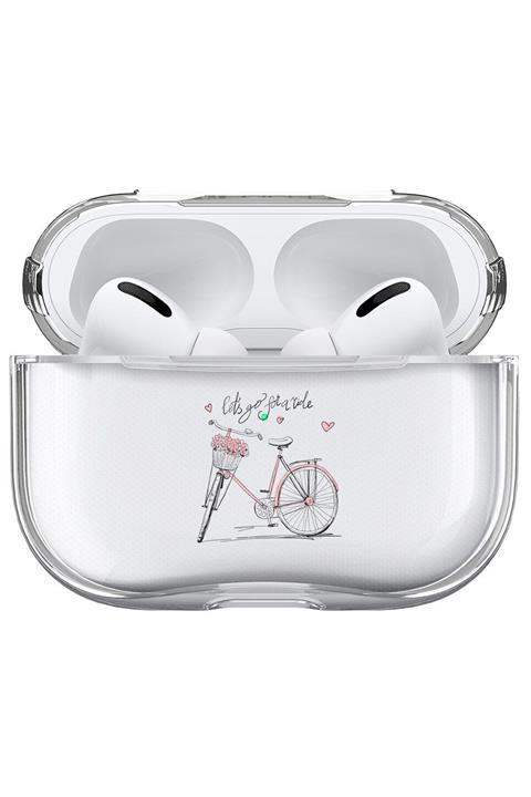 Apple Airpods Pro Kılıfı Desenli Şeffaf Sert Kapak - Bike Like.